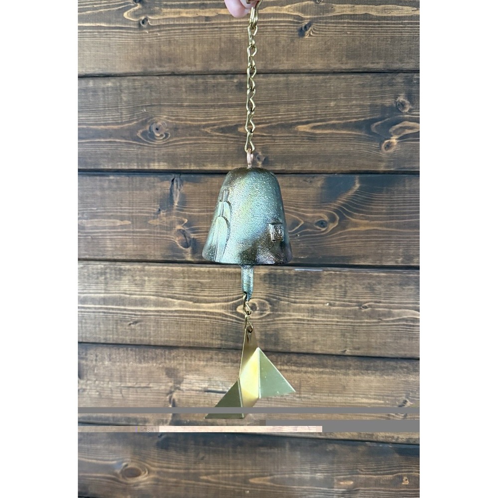 Paolo Soleri Cosanti Arcosanti Sand-Cast Bronze Wind Bell w/ Geometric Clapper